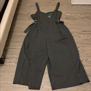 Black and white pin stripe jumpsuit
